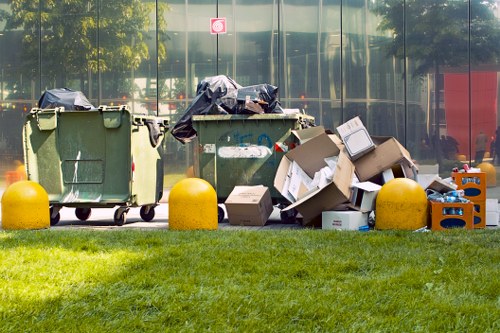 Happy clients with a clean office after Junk Brothers clearance